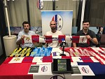 Da sinistra: Nicola Zanni, Andrea Brentegani e Nicola Corestini